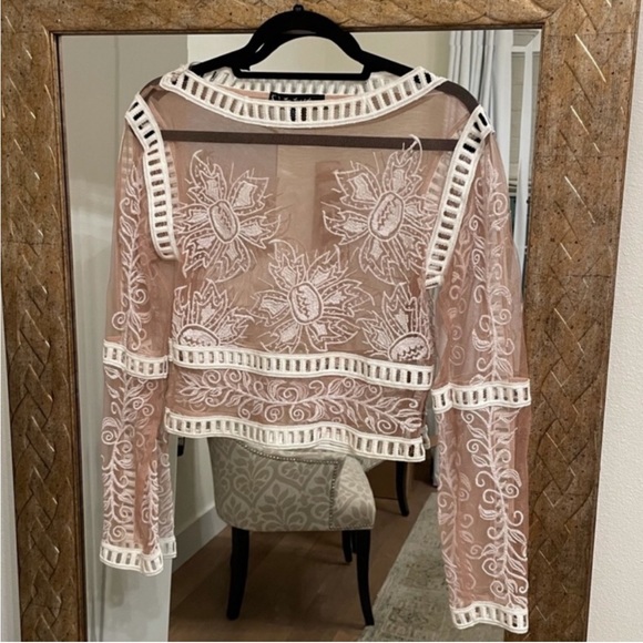 Rare FOR LOVE & LEMONS DESERT NIGHTS MESH CROP TOP Sz M Worn Once - Picture 3 of 8